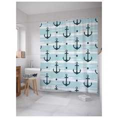 Штора для ванной JoyArty Надежные якоря 180х200 (sc-11050) разноцветный