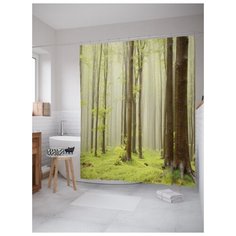 Штора для ванной JoyArty Потерянный в лесном тумане 180х200 (sc-12609) разноцветный