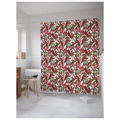 Штора для ванной JoyArty Стручки перцев чили 180х200 (sc-128641V2) разноцветный