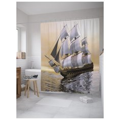 Штора для ванной JoyArty Борьба с волнами 180х200 (sc-8260) разноцветный