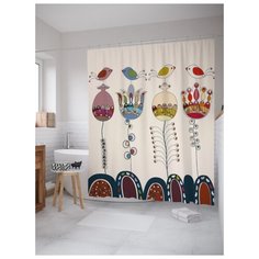 Штора для ванной JoyArty Щебетание птичек 180х200 (sc-32746) разноцветный