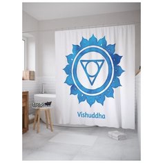 Штора для ванной JoyArty Чакра вишудха 180х200 (sc-18769) разноцветный