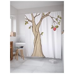 Штора для ванной JoyArty Яблоко просветления 180х200 (sc-6937) разноцветный