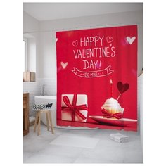 Штора для ванной JoyArty Валентинка для нее 180х200 (sc-92015) разноцветный