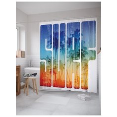 Штора для ванной JoyArty Радужный серф 180х200 (sc-15653) разноцветный