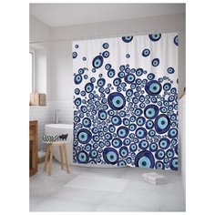 Штора для ванной JoyArty Узоры с кругами 180х200 (sc-4475) разноцветный