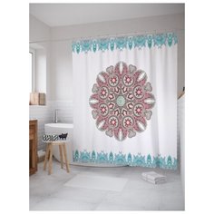 Штора для ванной JoyArty Цветочная снежинка 180х200 (sc-4567) разноцветный