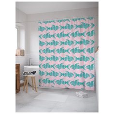 Штора для ванной JoyArty Много половин 180х200 (sc-164376) разноцветный