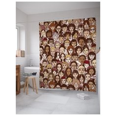 Штора для ванной JoyArty Женское разнообразие 180х200 (sc-205041) разноцветный