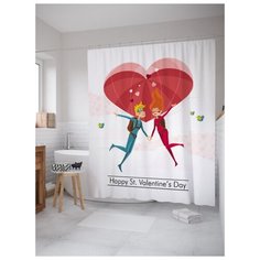 Штора для ванной JoyArty Полет влюбленных 180х200 (sc-91987) разноцветный