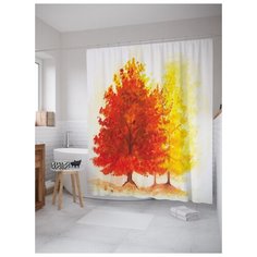 Штора для ванной JoyArty Необычные ели 180х200 (sc-16585) разноцветный