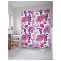 Штора для ванной JoyArty Сочный виноград 180х200 (sc-21614) разноцветный