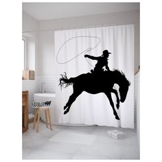 Штора для ванной JoyArty Ковбойская ловкость 180х200 (sc-9546) разноцветный