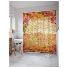 Штора для ванной JoyArty Цветочные записки 180х200 (sc-14771) разноцветный