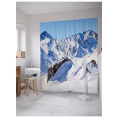 Штора для ванной JoyArty Снежный верх 180х200 (sc-20404) разноцветный