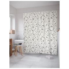 Штора для ванной JoyArty Волнистые завитки 180х200 (sc-13541) разноцветный