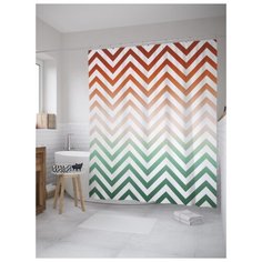 Штора для ванной JoyArty Зигзаги с градиентом 180х200 (sc-8714) разноцветный