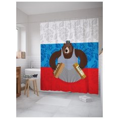 Штора для ванной JoyArty Медведь-моряк 180х200 (sc-58487813) разноцветный