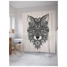Штора для ванной JoyArty Мифический волк 180х200 (sc-16903) разноцветный