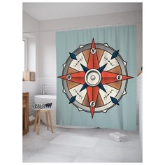Штора для ванной JoyArty Душа моряка 180х200 (sc-16645) разноцветный