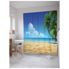 Штора для ванной JoyArty Тропический песок 180х200 (sc-13793) разноцветный