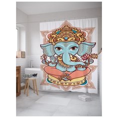 Штора для ванной JoyArty Красочный слон 180х200 (sc-16856) разноцветный