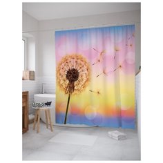 Штора для ванной JoyArty Грезы одуванчика 180х200 (sc-3402) разноцветный