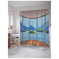 Штора для ванной JoyArty Морские апартаменты 180х200 (sc-8262) разноцветный