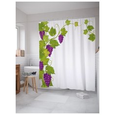 Штора для ванной JoyArty Виноградная текстура 180х200 (sc-21598) разноцветный