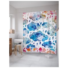 Штора для ванной JoyArty Красочный дождь 180х200 (sc-31229) разноцветный