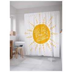 Штора для ванной JoyArty Солнечная симпатия 180х200 (sc-19571) разноцветный