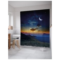 Штора для ванной JoyArty Туманные ночи 180х200 (sc-18957) разноцветный