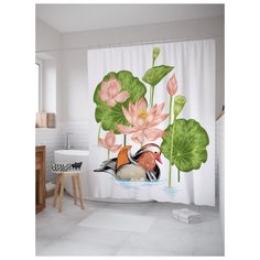 Штора для ванной JoyArty Птичьи прятки 180х200 (sc-22351) разноцветный