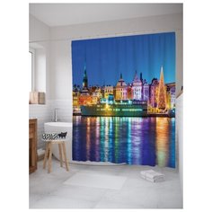 Штора для ванной JoyArty Городской блеск 180х200 (sc-17467) разноцветный