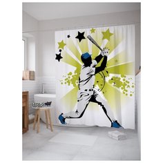 Штора для ванной JoyArty Звездная игра 180х200 (sc-17299) разноцветный