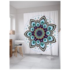 Штора для ванной JoyArty Цветочное выступление 180х200 (sc-21205) разноцветный