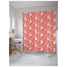 Штора для ванной JoyArty Иллюзия с перьями 180х200 (sc-20459) разноцветный