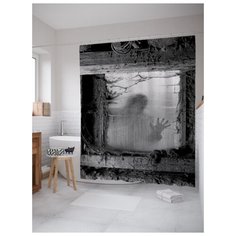 Штора для ванной JoyArty Тень призрака 180х200 (sc-22092) разноцветный