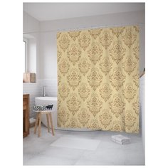 Штора для ванной JoyArty Цветочный орнамент 180х200 (sc-13539) разноцветный