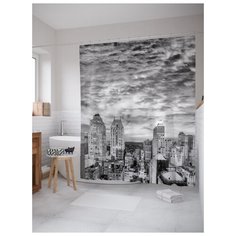 Штора для ванной JoyArty Городская серость 180х200 (sc-18098) разноцветный
