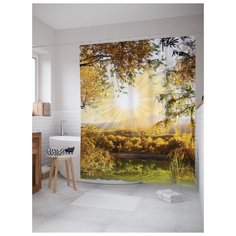 Штора для ванной JoyArty Солнечные долины 180х200 (sc-2381) разноцветный