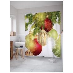 Штора для ванной JoyArty Шары для праздника 180х200 (sc-5760) разноцветный