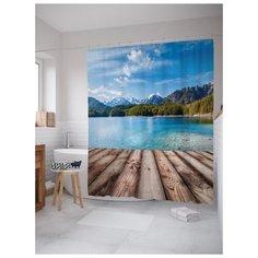 Штора для ванной JoyArty Чистейшие озера 180х200 (sc-19332) разноцветный