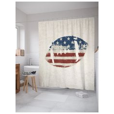 Штора для ванной JoyArty Мяч с американским флагом 180х200 (sc-16546) разноцветный