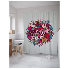 Штора для ванной JoyArty День Валентина 180х200 (sc-91984) разноцветный