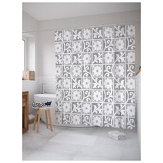 Штора для ванной JoyArty Вьющаяся плитка 180х200 (sc-24103) разноцветный