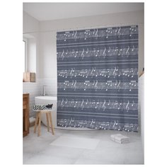 Штора для ванной JoyArty Нотный порядок 180х200 (sc-20896) разноцветный