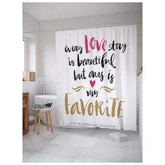 Штора для ванной JoyArty Каждая любовная история 180х200 (sc-22378) разноцветный