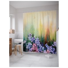 Штора для ванной JoyArty Цветочные переходы 180х200 (sc-21153) разноцветный