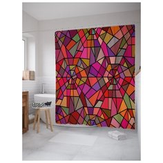 Штора для ванной JoyArty Витраж 180х200 (sc-31501) разноцветный